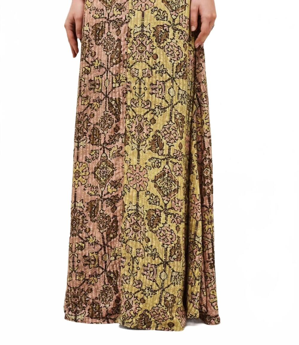 NEW BA&SH jupe pario maxi skirt in yellow